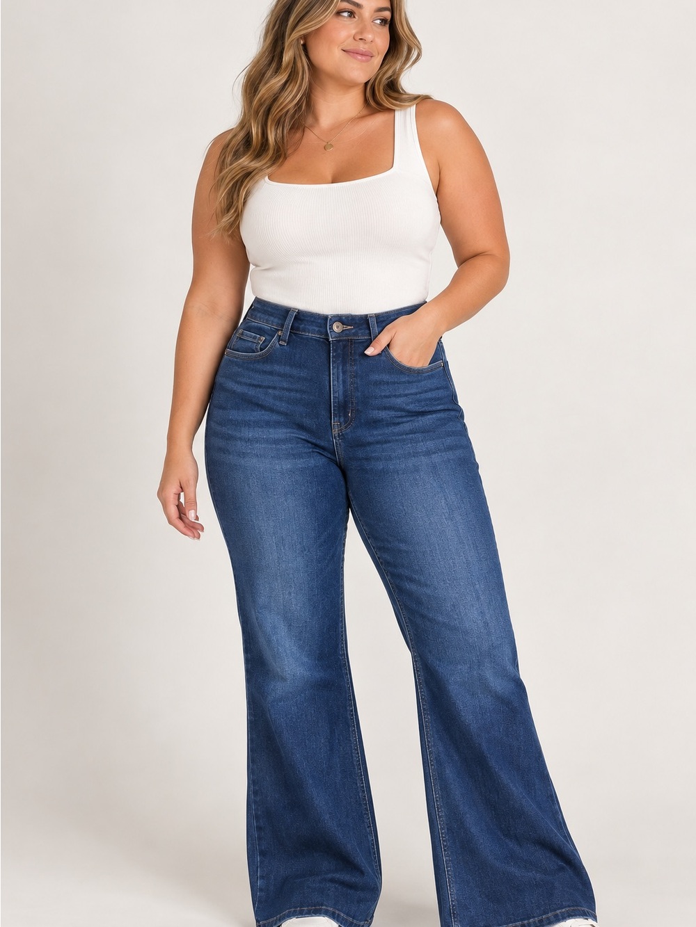 NWT Lovervet by Vervet Dark Wash High Rise Flare Jeans Size 32
